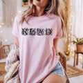 READ Gothic Lettering T-Shirt Typography Book Lover Tee